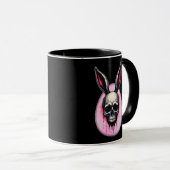 Dark Bunny Skull – Gothic Style - caneca Mok (Voorkant rechts)