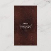 Dark Burgundy Brown Rustic Wedding Details Informatiekaartje (Achterkant)