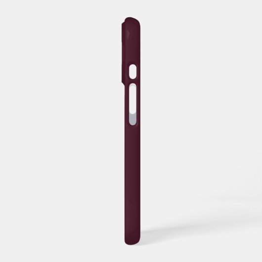Dark Burgundy Custom Monogram iPhone 16 Hoesje (Linkerkant)
