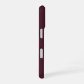 Dark Burgundy Custom Monogram iPhone 16 Hoesje (Rechterkant)