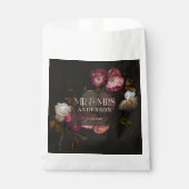 Dark Burgundy Floral Moody Black Elegant Romantic Bedankzakje (Voorkant)