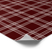 Dark Burgundy Gingham Poster (Hoek)