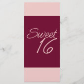Dark Burgundy Light Pink Flat Menu (Achterkant)