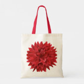 Dark Burgundy red Dahlia Waterverf Illustratie Tote Bag (Achterkant)