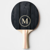 Dark Burnt Wood Monogram Tafeltennisbatje (Voorkant)