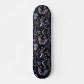 Dark Butterfly Botanical Celestial Skateboard (Voorkant)
