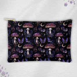 Dark Butterfly Mushroom Floral Witchy Pattern Etui
