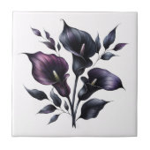 Dark Calla Lilies Gothic Tegeltje (Voorkant)