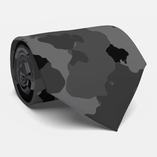 Dark Camo Pattern Stropdas (Opgerold)