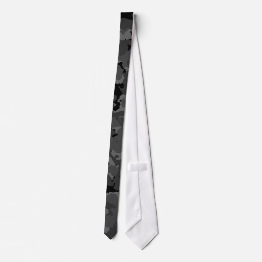 Dark Camo Pattern Stropdas (Achterkant)