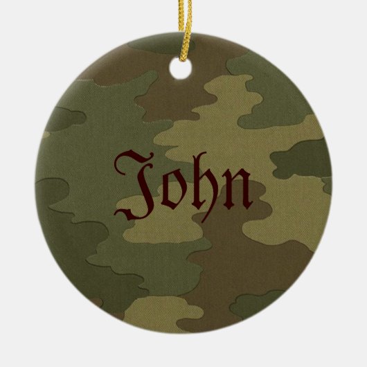 Dark Camouflage Name Ornament (Voorkant)