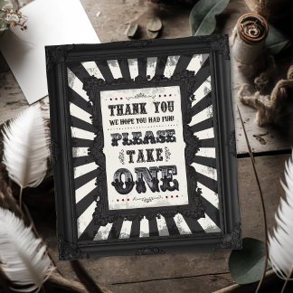 Dark Carnival Psycho Circus Party Favoriet Cadeaut Poster