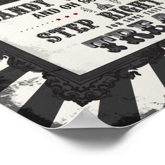 Dark Carnival Psycho Circus Party Snoep Teken Poster (Hoek)