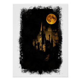Dark Castle of Eternal Night horrorthema Perfect Poster
