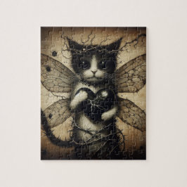 Dark Cat Fairy Legpuzzel