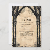 Dark Cathedral Webs Halloween Kaart (Voorkant)