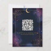  Dark Celestial RSVP Card | Purple & Navy Clouds Kaartje (Achterkant)