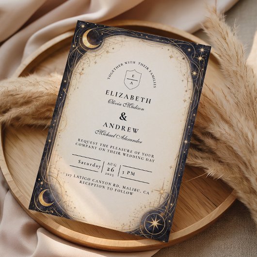 Dark Celestial Wedding Kaart