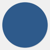 Dark Cerulean Ronde Sticker (Voorkant)