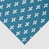 Dark Cerulean Victoriaans Fleur de Lys Tissuepapier (Detail)