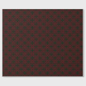 Dark Charcoal and Deep Maroon Geometric Plaid Cadeaupapier (Vlak)