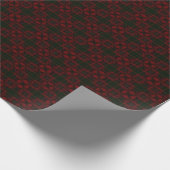 Dark Charcoal and Deep Maroon Geometric Plaid Cadeaupapier (Hoek)