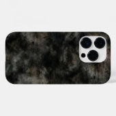 Dark Charcoal Smoke Grunge Texture iPhone Case (Achterkant (horizontaal))