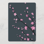 Dark Cherry Blossom Wedding Menu (Achterkant)