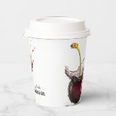Dark Cherry gepersonaliseerd Papieren Bekers (Links)