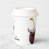 Dark Cherry gepersonaliseerd Papieren Bekers (Rechts)