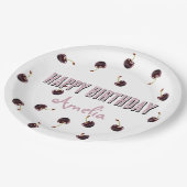 Dark Cherry Personalized Party Papieren Bordje (Gekanteld)