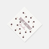 Dark Cherry Personalized Party Servet (Hoek)