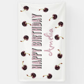 Dark Cherry Personalized Party Spandoek (Verticaal)
