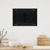 Dark Chicago Reflection heatmap Poster (Keuken)