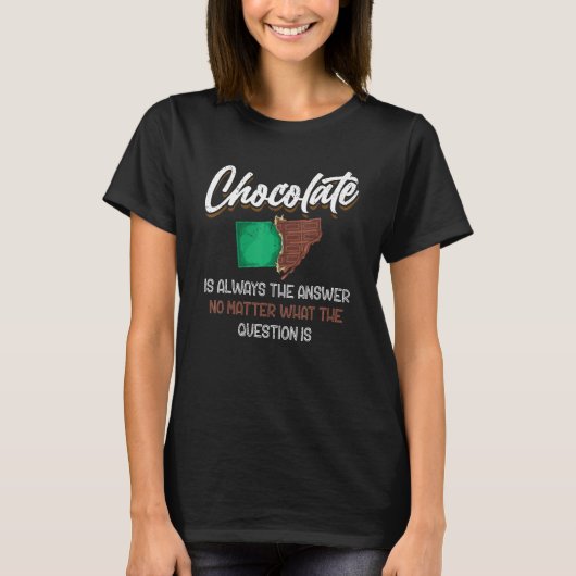 Dark Chocolate Bar Chocolate Lover Funny Chocolate T-shirt (Voorkant)