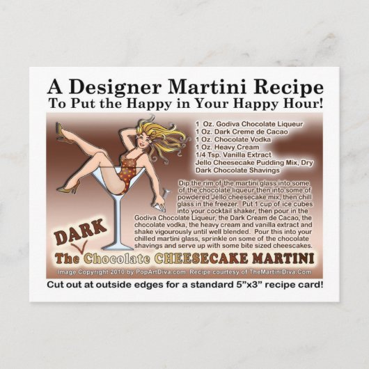 Dark Chocolate Cheesecake Martini Recept Kaart (Voorkant)
