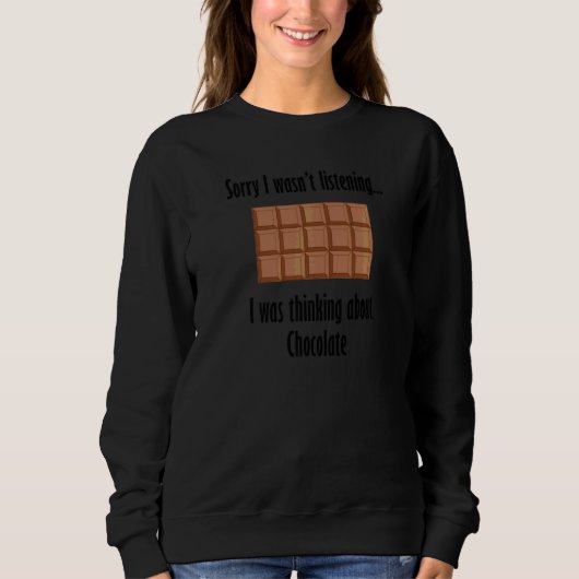 Dark Chocolate Delicious Chocolate Eating Trui (Voorkant)