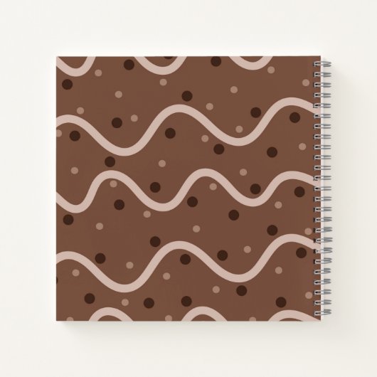 Dark Chocolate Drizzle & Sprinkles Pattern Journal Notitieboek (Achterkant)