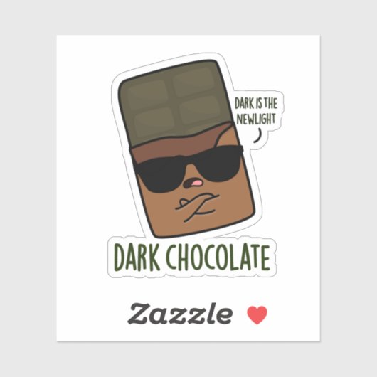 Dark Chocolate Funny Snoep Pun Sticker (Vel)