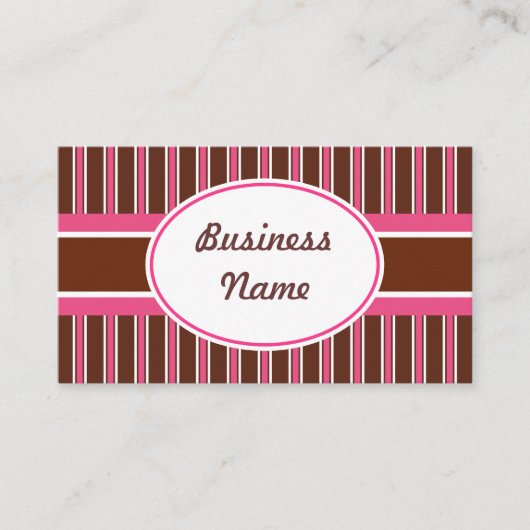 Dark Chocolate Stripes Visitekaartje (Voorkant)