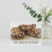 Dark Chocolate Toffee Bars Briefkaart (Staand voorkant)