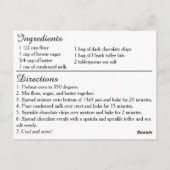 Dark Chocolate Toffee Bars Briefkaart (Achterkant)