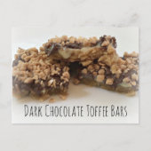 Dark Chocolate Toffee Bars Briefkaart (Voorkant)