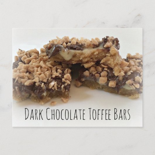 Dark Chocolate Toffee Bars Briefkaart (Voorkant)