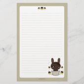 Dark Chocolate Truffle Bunny Briefpapier (Voorkant)