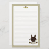 Dark Chocolate Truffle Bunny Briefpapier (Voorkant / Achterkant)