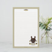 Dark Chocolate Truffle Bunny Briefpapier (Staand voorkant)