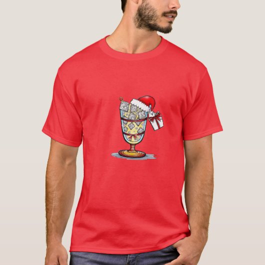 Dark Christmas Demon Glass T-shirt (Voorkant)