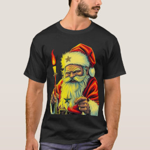 Dark Christmas Magic Santa T-shirt