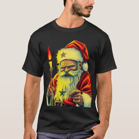 Dark Christmas Magic Santa T-shirt (Voorkant)